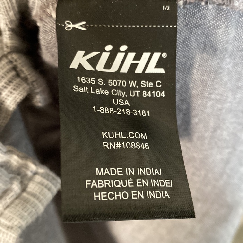 Kuhl Gray Grey Striped Riviera Shirt Dress  with Pockets Size Medium - Picture 6 of 9